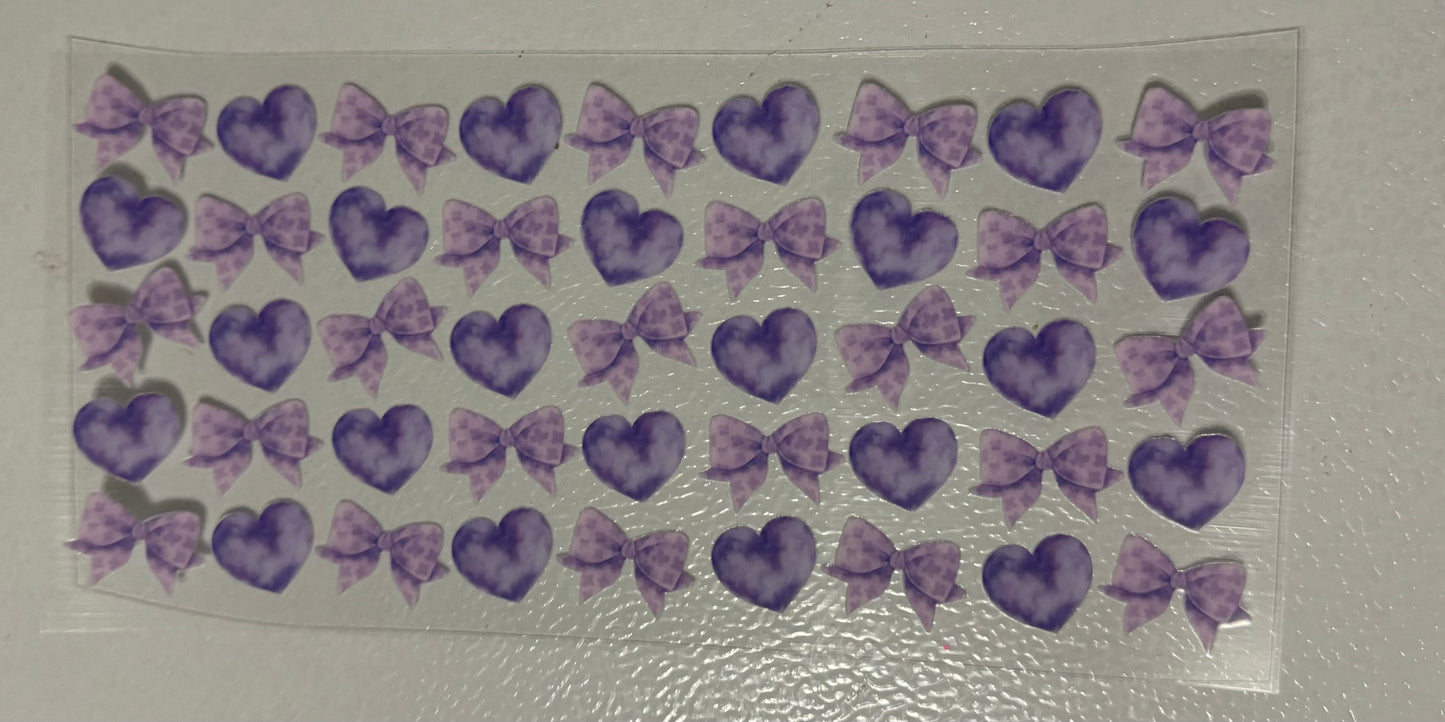 #19-Purple Hearts & Bows